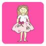 Valentines Wedding Flower Girl Sticker