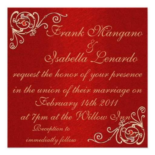 Valentines Wedding Invitation with Gorgeous Heart