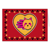 Valentine's Yorkshire Terrier card