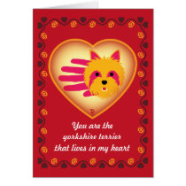 Valentine's Yorkshire Terrier card