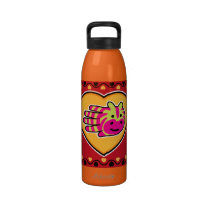 Valentine's Zebra bottle Water Bottles