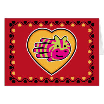 Valentine's Zebra card
