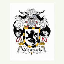 Valenzuela Family Crest Postcard