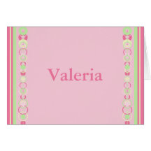Valeria Pink Modern Circles Card
