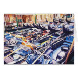 "Valet Parking" Gondola Scene Watercolor