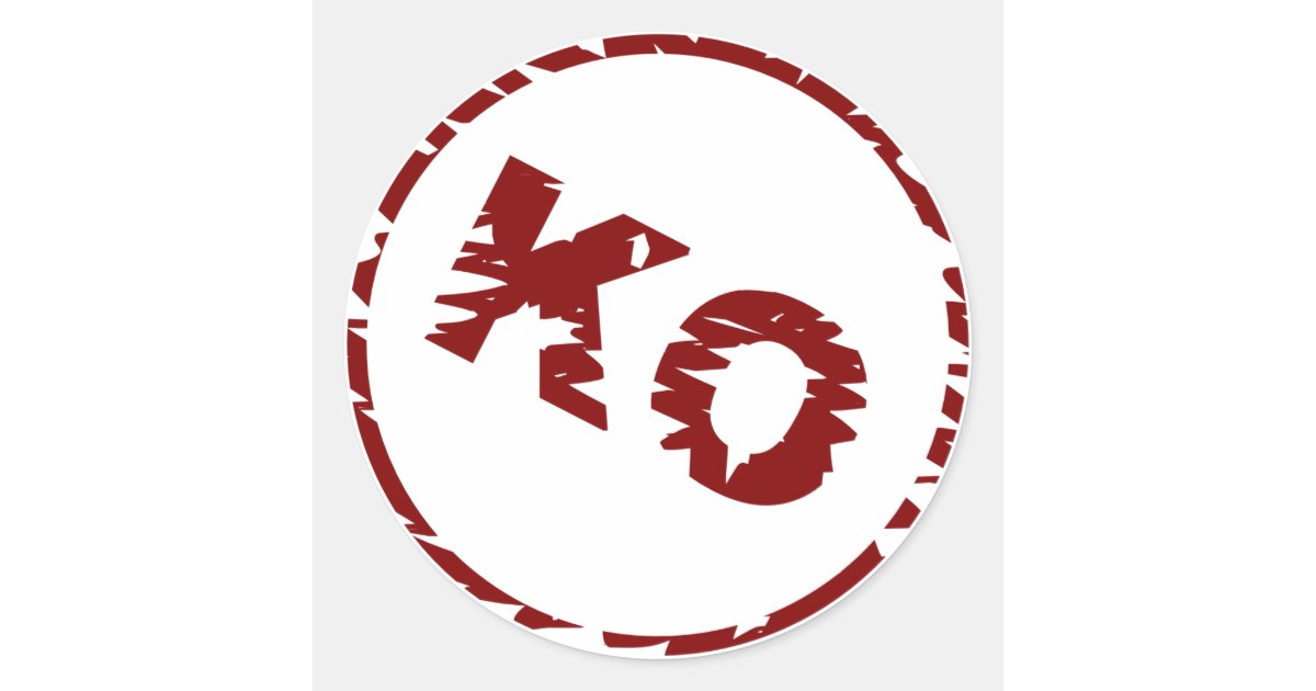 Validation Icon KO Sticker Zazzle