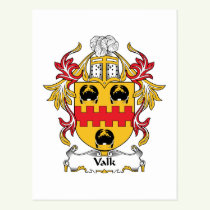 Valk Family Crest Postcard