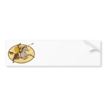 Valkyrie Riding Horse Retro Bumper Sticker
