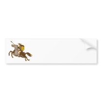 Valkyrie Riding Horse Retro Bumper Sticker