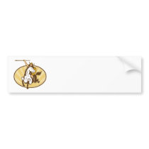 Valkyrie Riding Horse Retro Bumper Stickers
