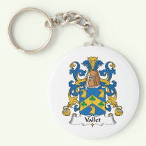 Vallet Family Crest Keychain