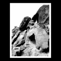 Valley Cliff Black & White Print