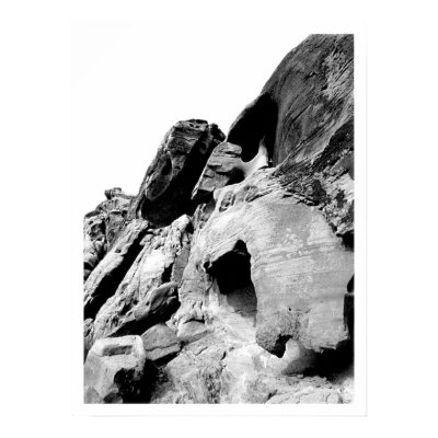 Valley Cliff Black & White Print by jeremybonfiglio