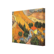Valley Ploughman, van Gogh, Vintage Impressionism Canvas Prints