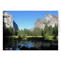 valley view spring reflection greeting card