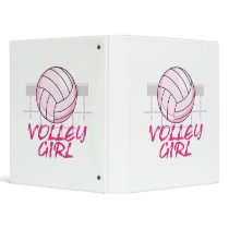 valley volley girl volleyball design 3 ring binder