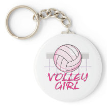 valley volley girl volleyball design keychain