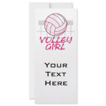 valley volley girl volleyball design custom rack card
