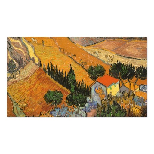 Valley with Ploughman From Above; Vincent van Gogh Business Cards (back side)
