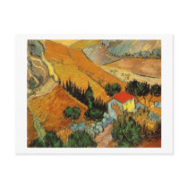 Valley with Ploughman, Vincent van Gogh postcards