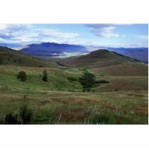 Valleys and mountains in National Bison Range photo sculptures