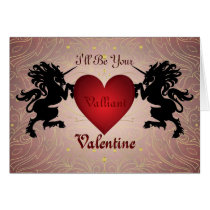 Valliant Valentine Unicorn Valentines Day Card
