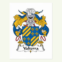 Valterra Family Crest Postcard