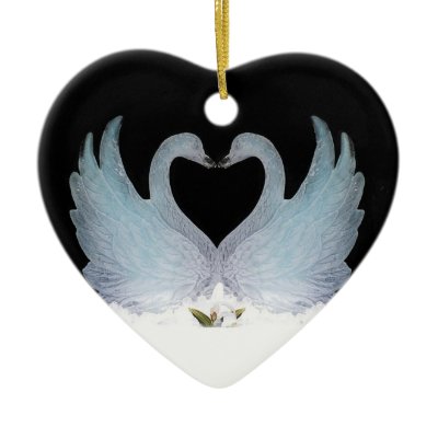 Valuegem Love Swans Hart  Ornament