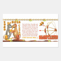 Valxart 1958 2018 2078 EarthDog Sagittarius Stickers