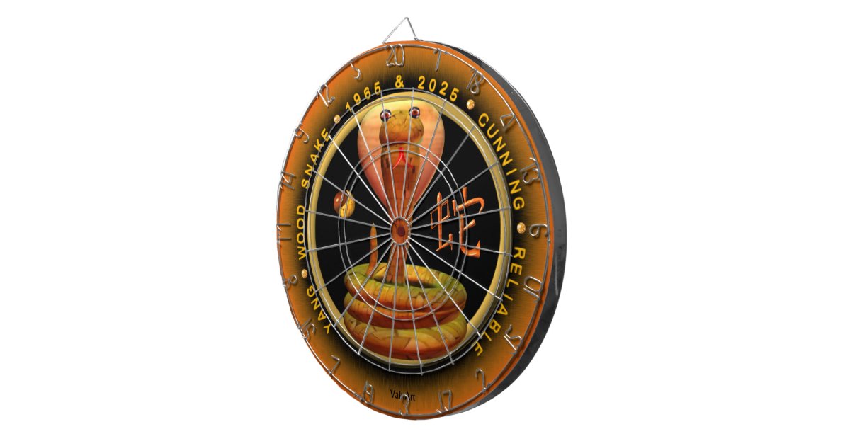 Valxart 1965 2025 Wood Snake zodiac Taurus Dart Board Zazzle