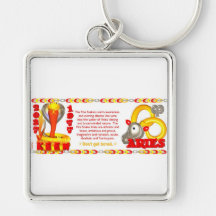 ValxArt 1977 2037 zodiac fire snake Aries Key Chains
