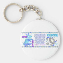 ValxArt 1983 2043 Zodiac water pig born in Cancer Keychain