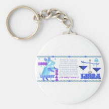 ValxArt 1983 2043 zodiac water pig born Libra Keychain