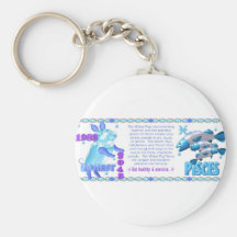 ValxArt 1983 2043 Zodiac water pig born Pisces Key Chains
