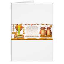 Valxart 1989 2049 EarthSnake zodiac Gemini Greeting Cards