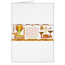 Valxart 1989 2049 EarthSnake zodiac Libra Greeting Card