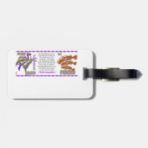 Valxart 1990 2050 MetalHorse zodiac Pisces Bag Tag