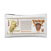Valxart 1995 2055 WoodPig zodiac Taurus Cosmetic Bag