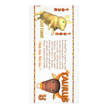 Valxart 1995 2055 WoodPig zodiac Taurus Photo Card Template