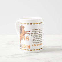 Valxart 2014 1954 2074 WoodHorse zodiac Libra Porcelain Mugs
