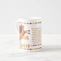 Valxart 2014 2074 1954 WoodHorse zodiac Scorpio Porcelain Mugs