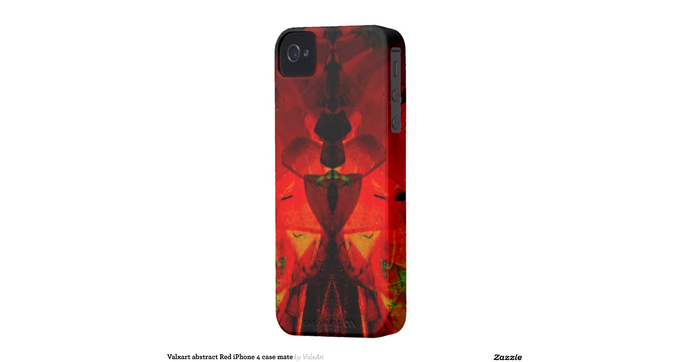 Valxart abstract Red iPhone 4 case mate Zazzle