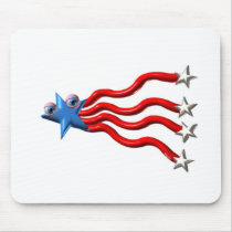 ValxArt  abstract  red. white and blue Mouse Pads