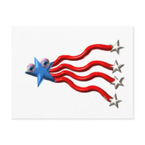 ValxArt  abstract  red. white and blue Postcards