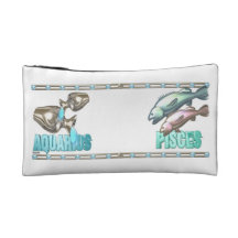 Valxart Aquarius Pisces zodiac friendship Makeup Bag