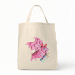 ValxArt flying pink pig with baby bottle bag