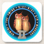 Valxart Gemini zodiac cork coaster set