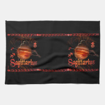 Valxart Gothic Sagittarius zodiac astrology Hand Towels
