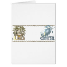 Valxart Leo Cancer friendship designs Greeting Cards