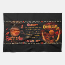 Valxart Sagicorn Scorpio Sagittarius zodiac Cusp Towels